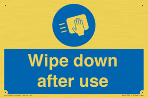 Wipe down after use